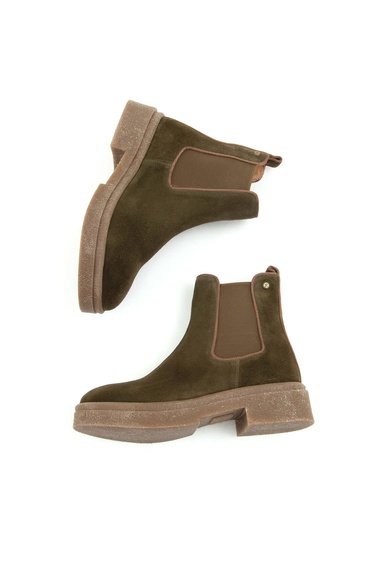  Tamer Tanca Kadın Hakiki Deri Yeşil Casual Bot