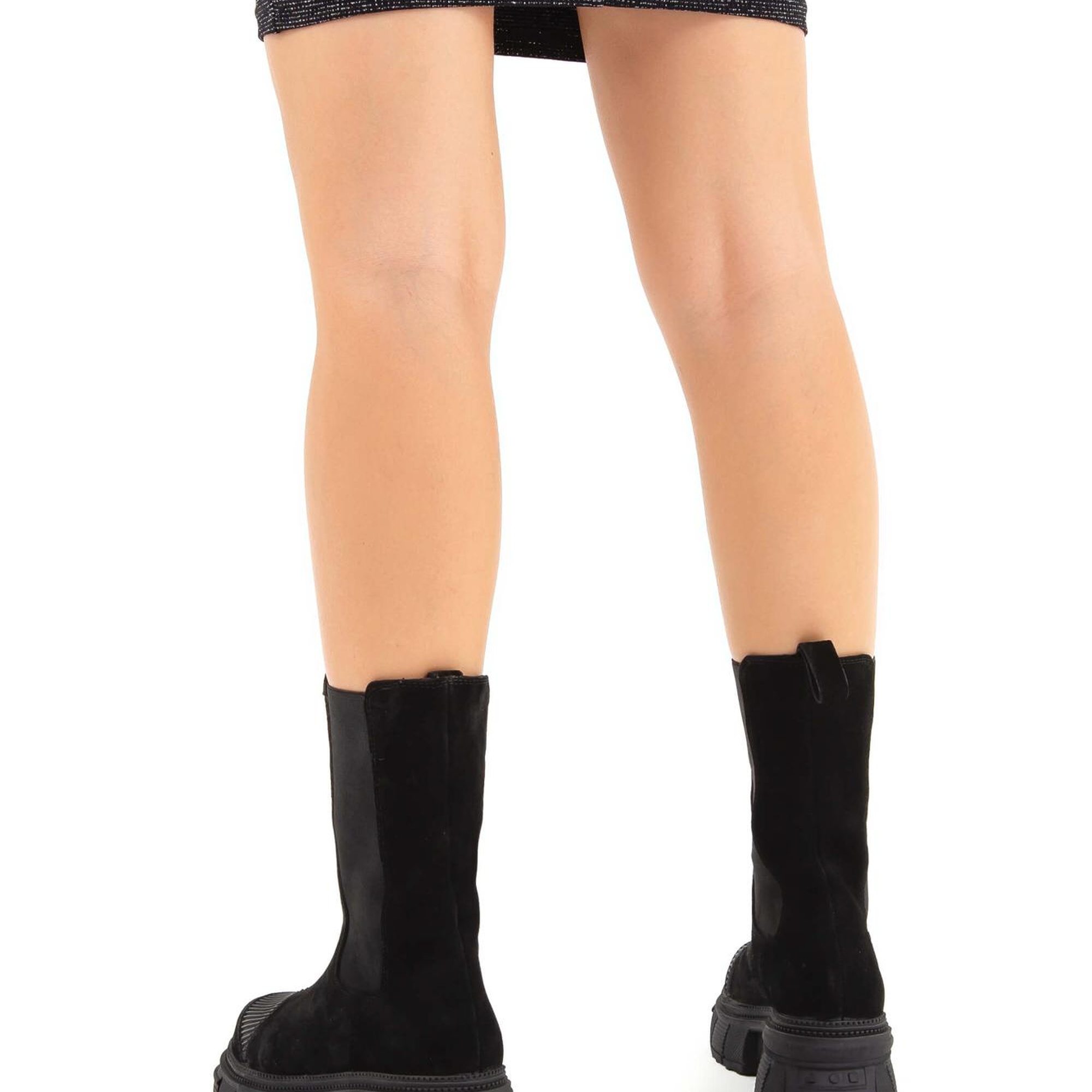 Tamer Tanca Kadın Hakiki Deri Siyah Süet Casual Bot