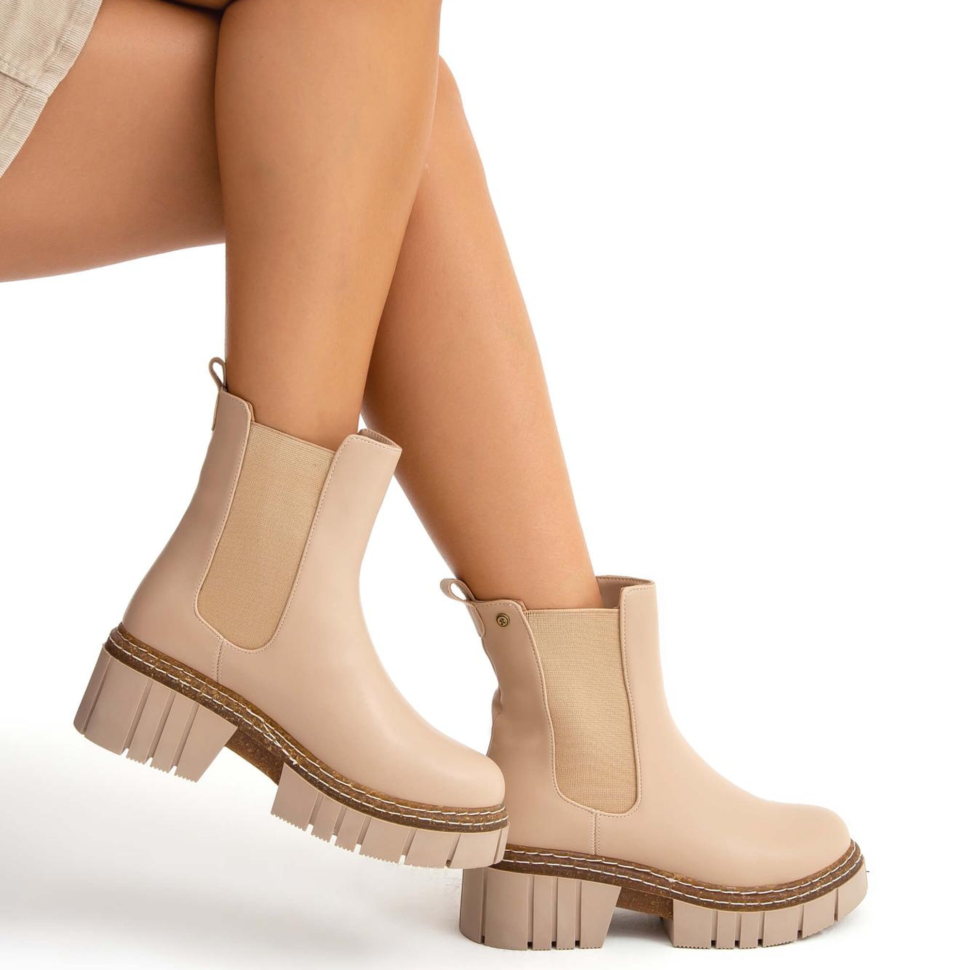 Tamer Tanca Kadın Vegan Bej Casual Bot