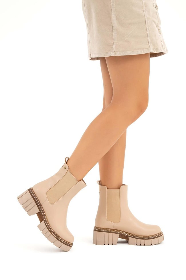  Tamer Tanca Kadın Vegan Bej Casual Bot