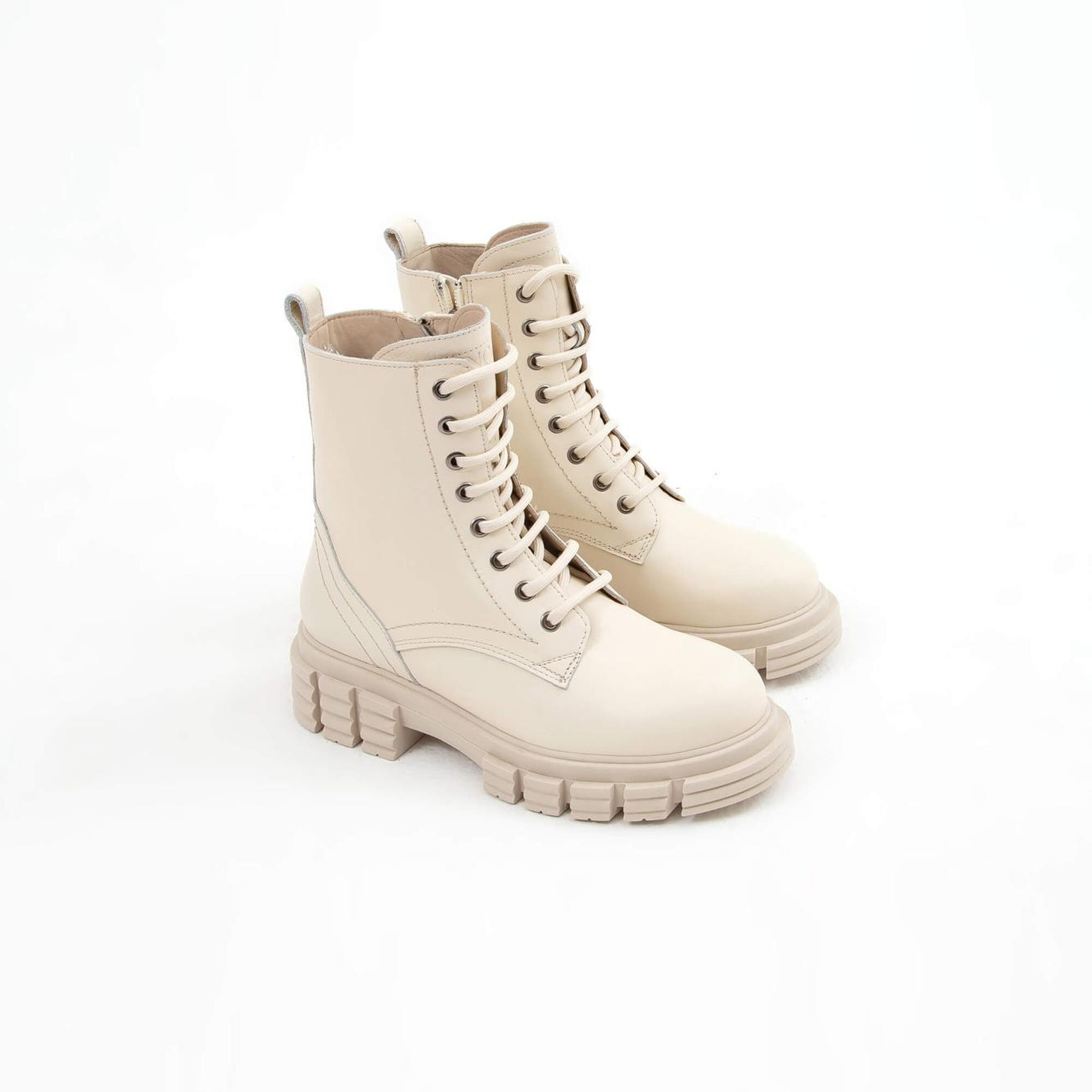 Tamer Tanca Kadın Hakiki Deri Bej POSTAL Bot