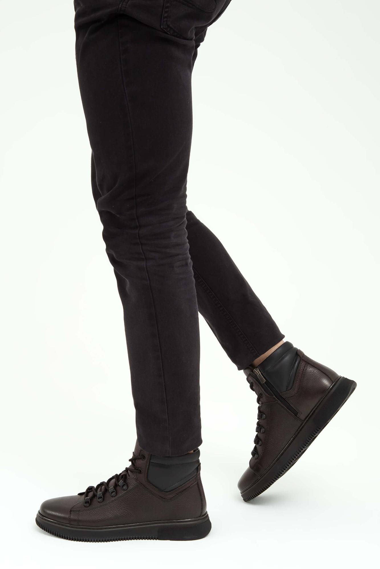  Tamer Tanca Erkek Hakiki Deri Kahverengi Casual Bot