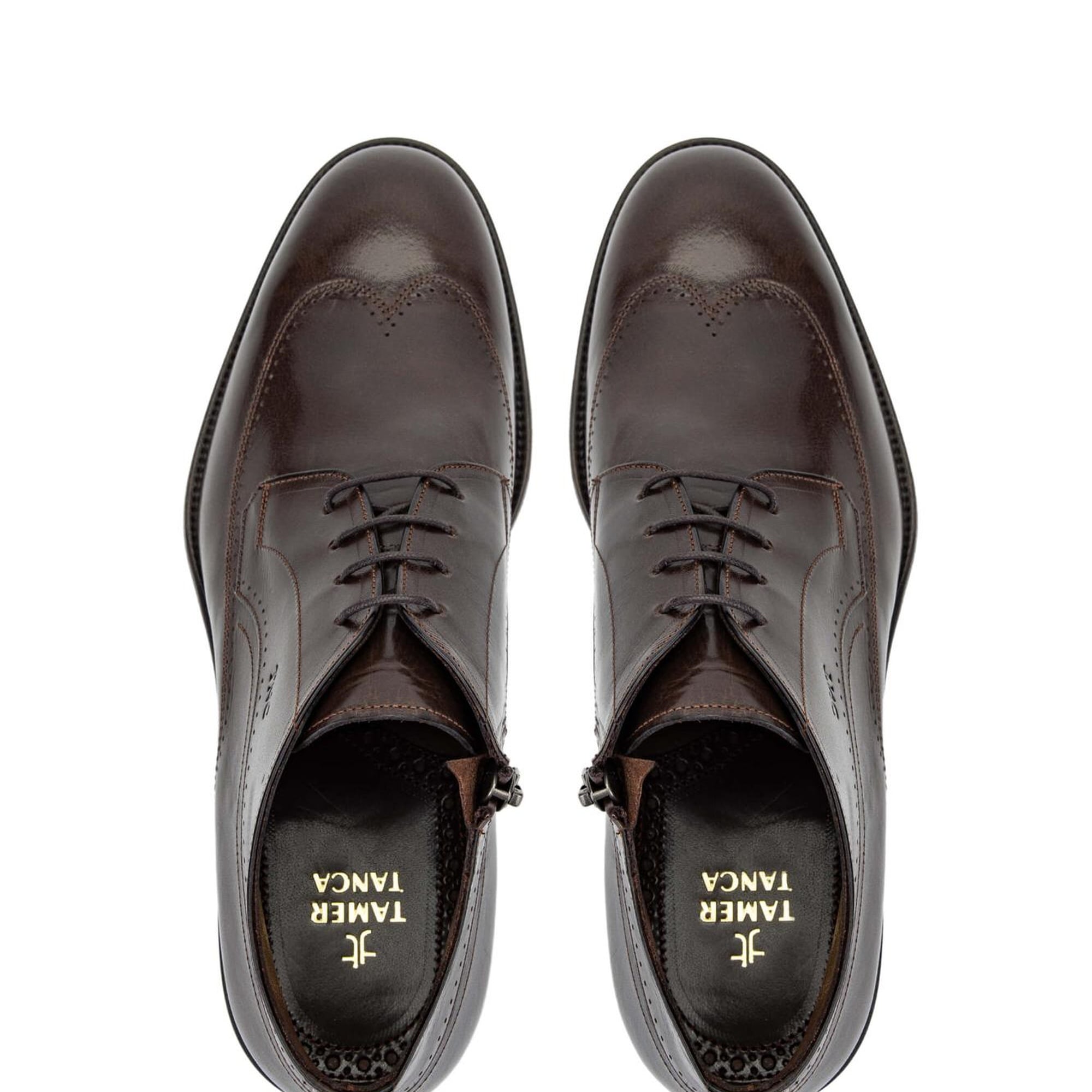 Tamer Tanca Erkek Hakiki Deri Kahverengi Klasik Bot