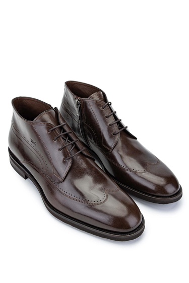  Tamer Tanca Erkek Hakiki Deri Kahverengi Klasik Bot