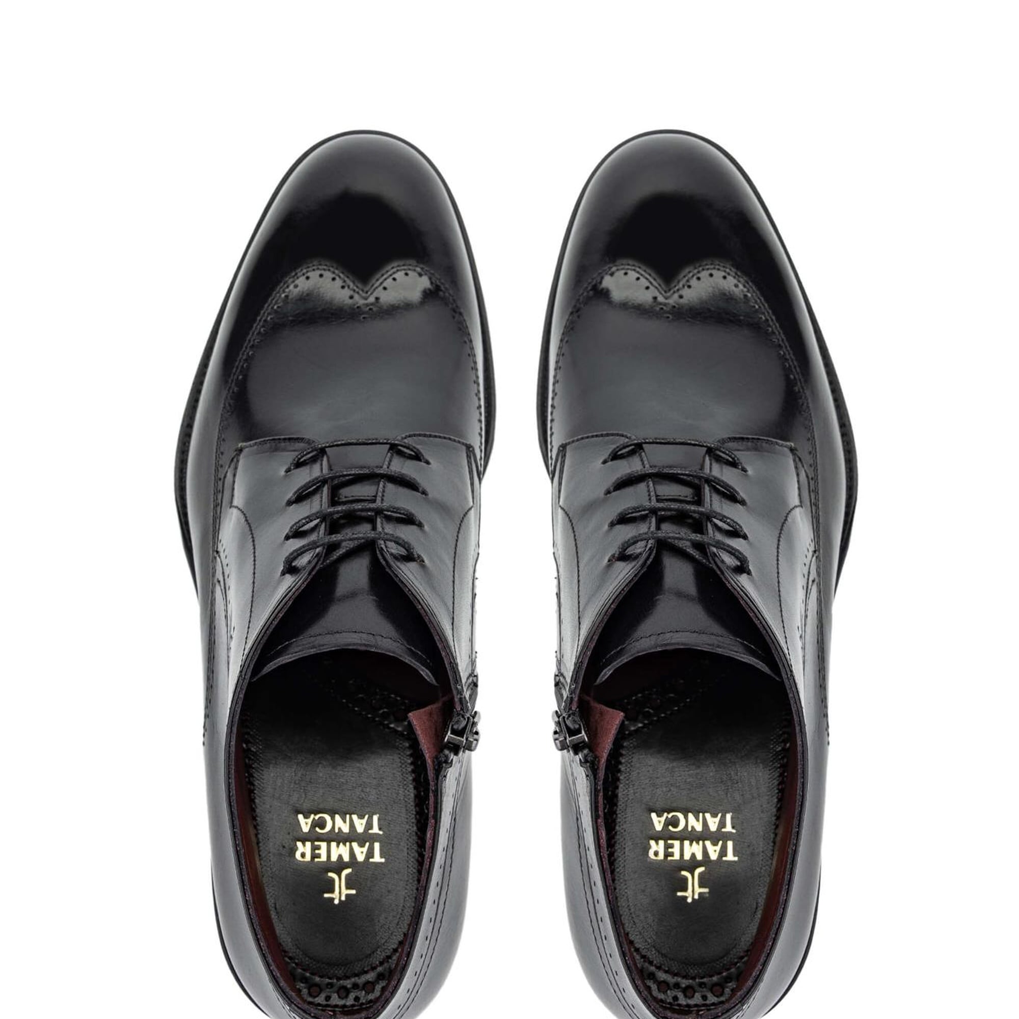 Tamer Tanca Erkek Hakiki Deri Siyah Klasik Bot