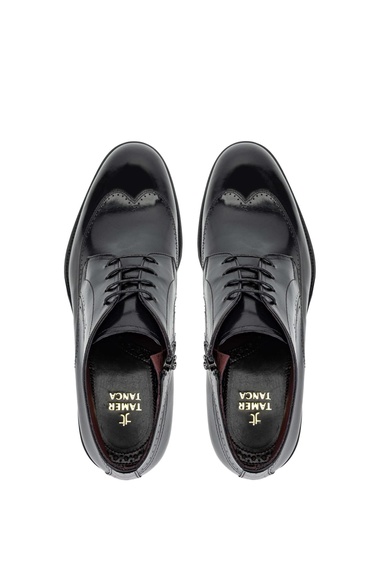  Tamer Tanca Erkek Hakiki Deri Siyah Klasik Bot