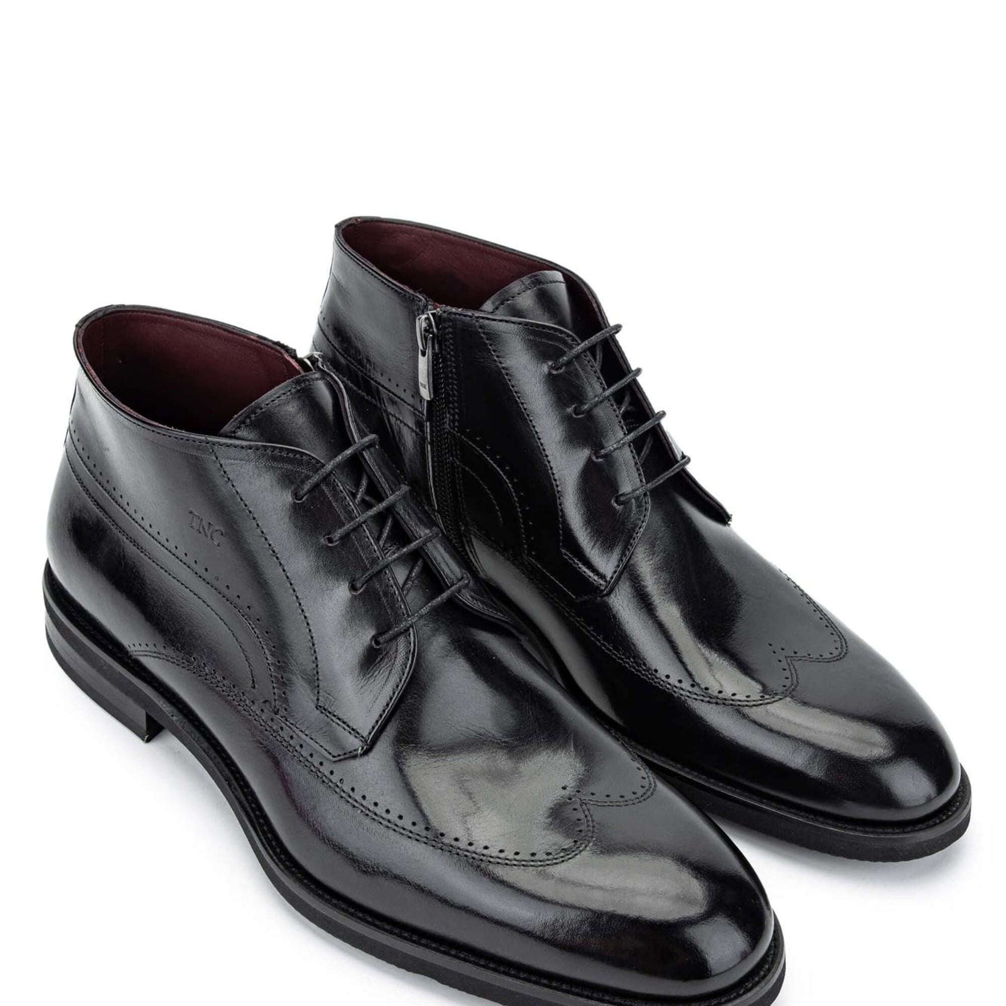 Tamer Tanca Erkek Hakiki Deri Siyah Klasik Bot