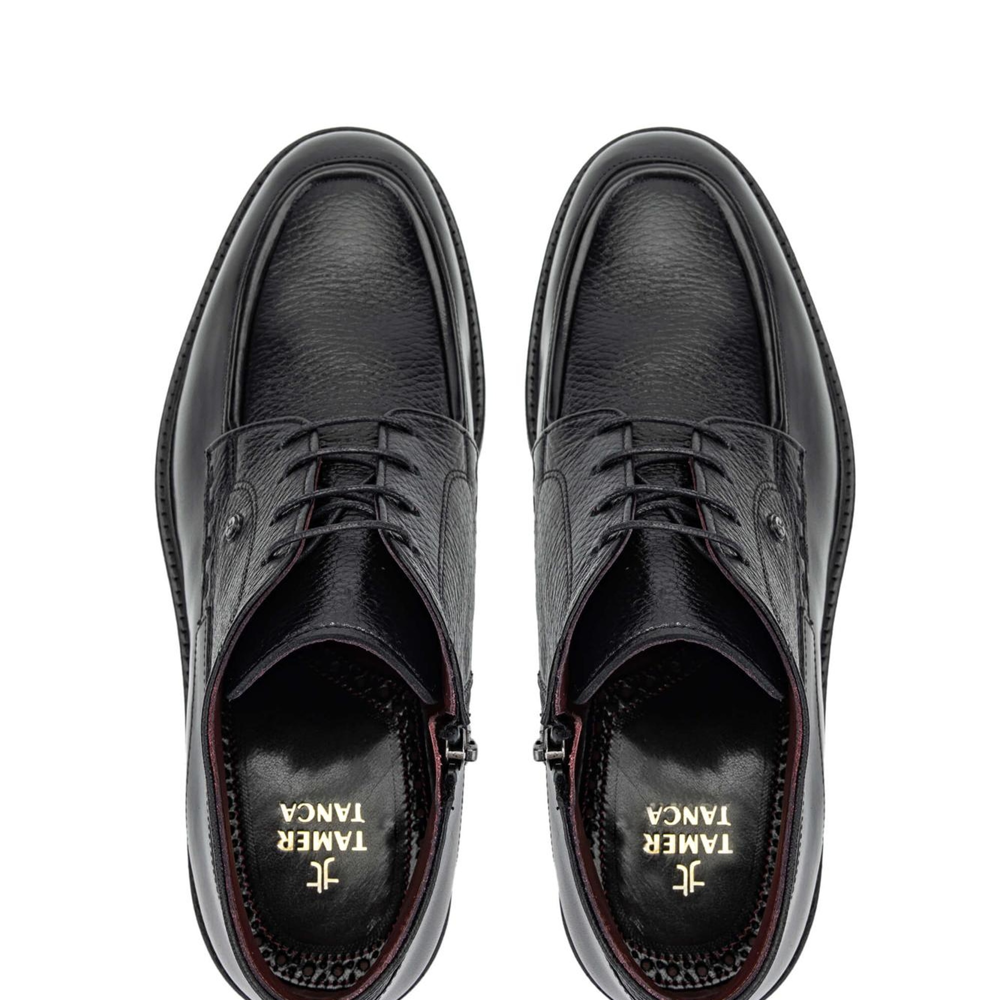 Tamer Tanca Erkek Hakiki Deri Siyah Klasik Bot