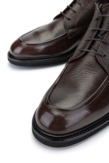  Tamer Tanca Erkek Hakiki Deri Kahverengi Klasik Bot