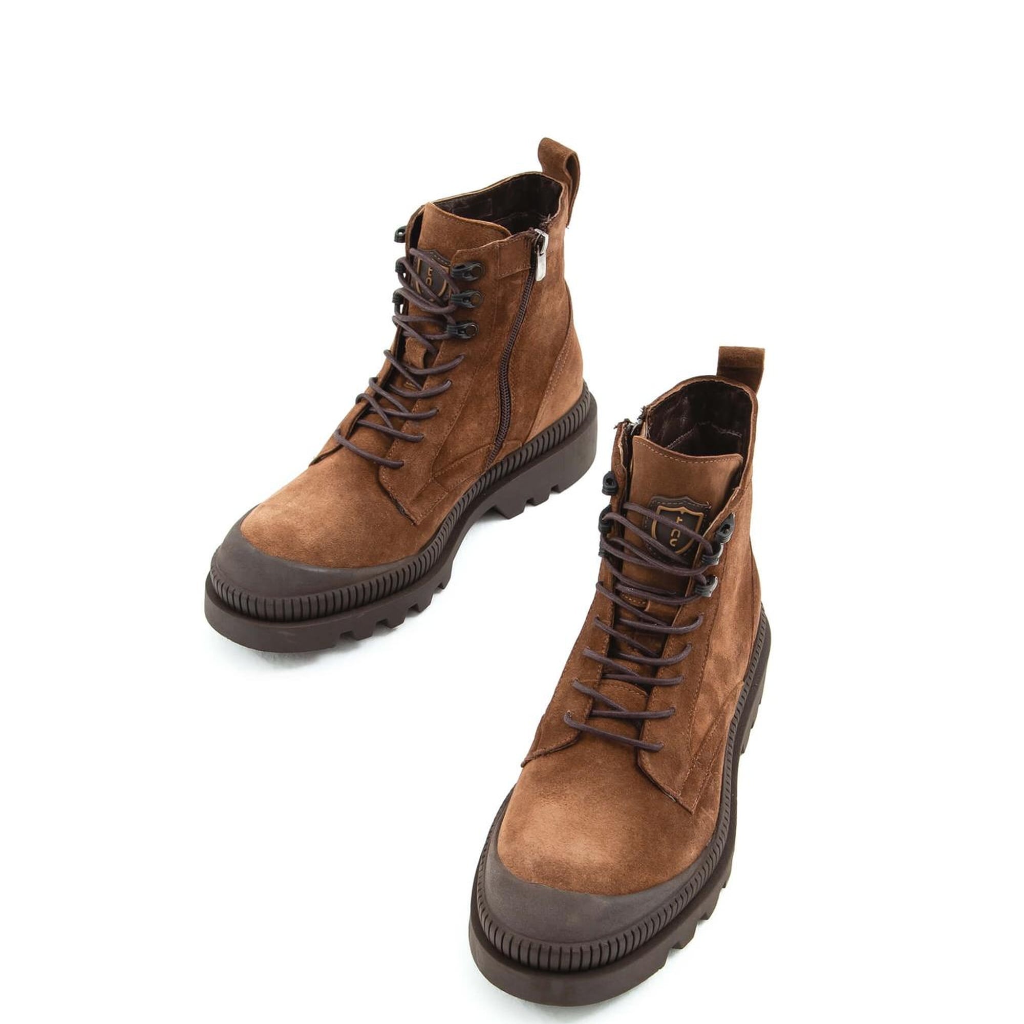 Tamer Tanca Erkek Hakiki Deri Kahverengi Süet Casual Bot