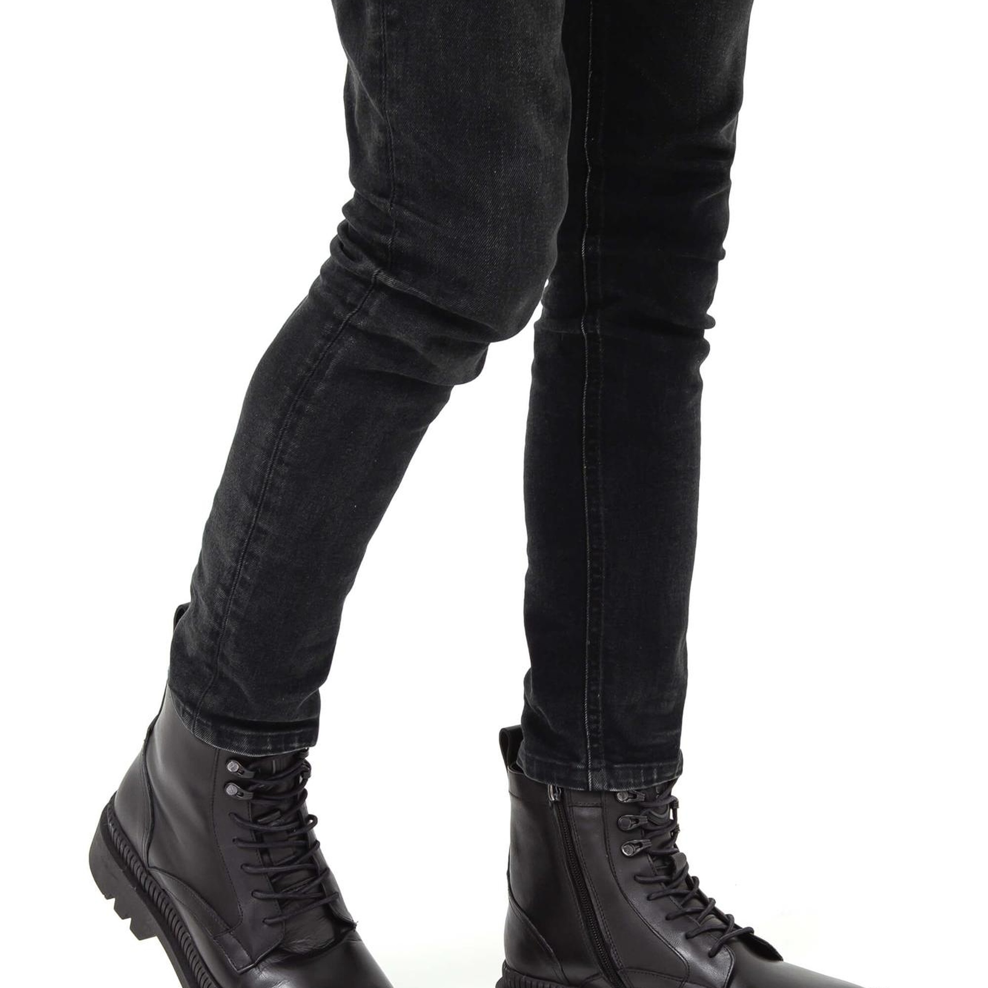 Tamer Tanca Erkek Hakiki Deri Siyah Casual Bot