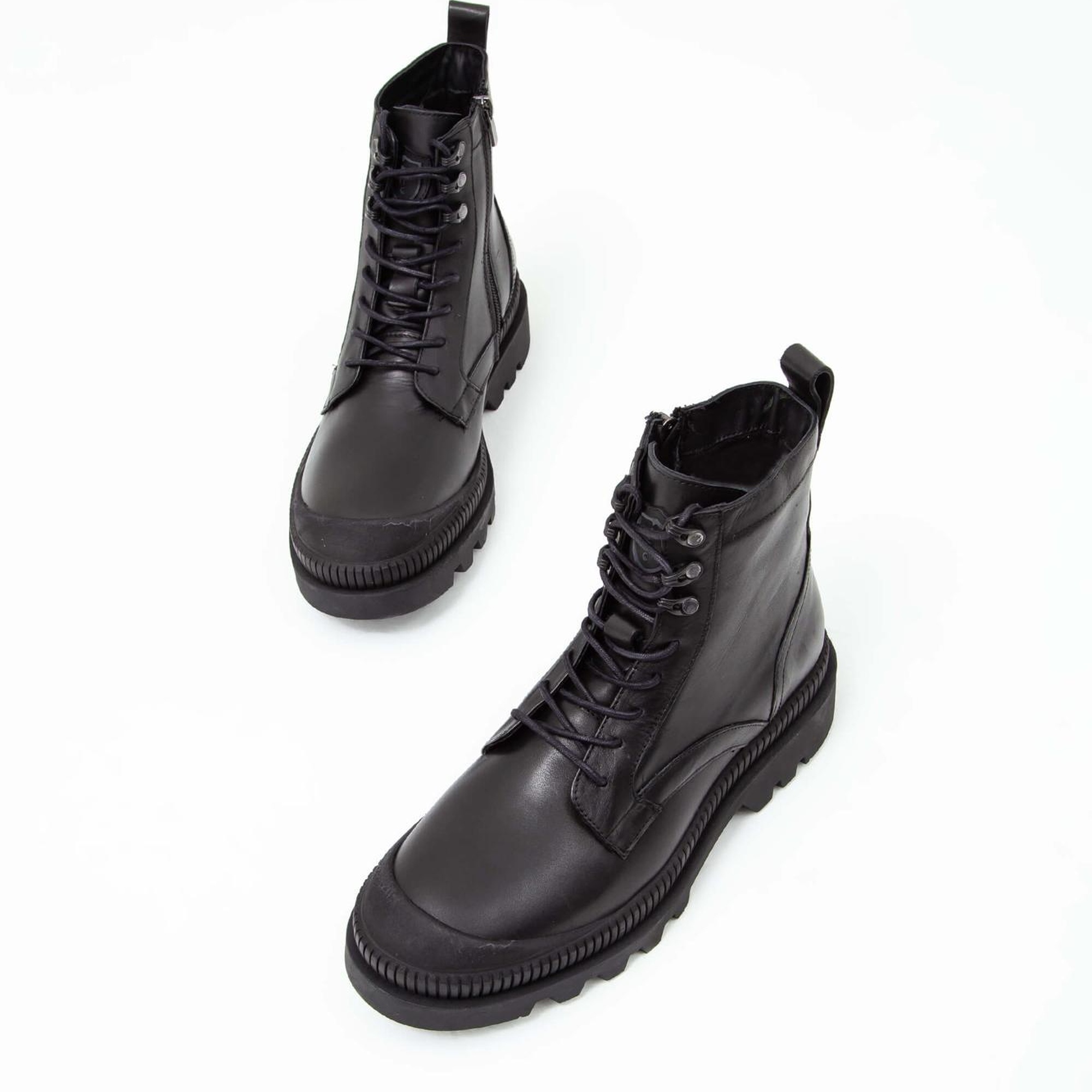 Tamer Tanca Erkek Hakiki Deri Siyah Casual Bot