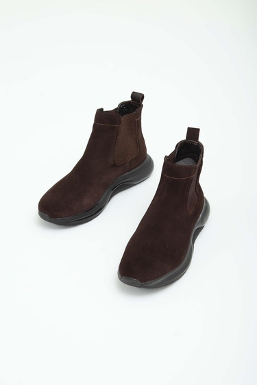  Tamer Tanca Erkek Hakiki Deri Kahverengi Süet Casual Bot