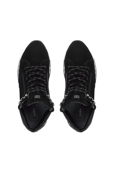  Tamer Tanca Erkek Hakiki Deri Siyah Süet Bot