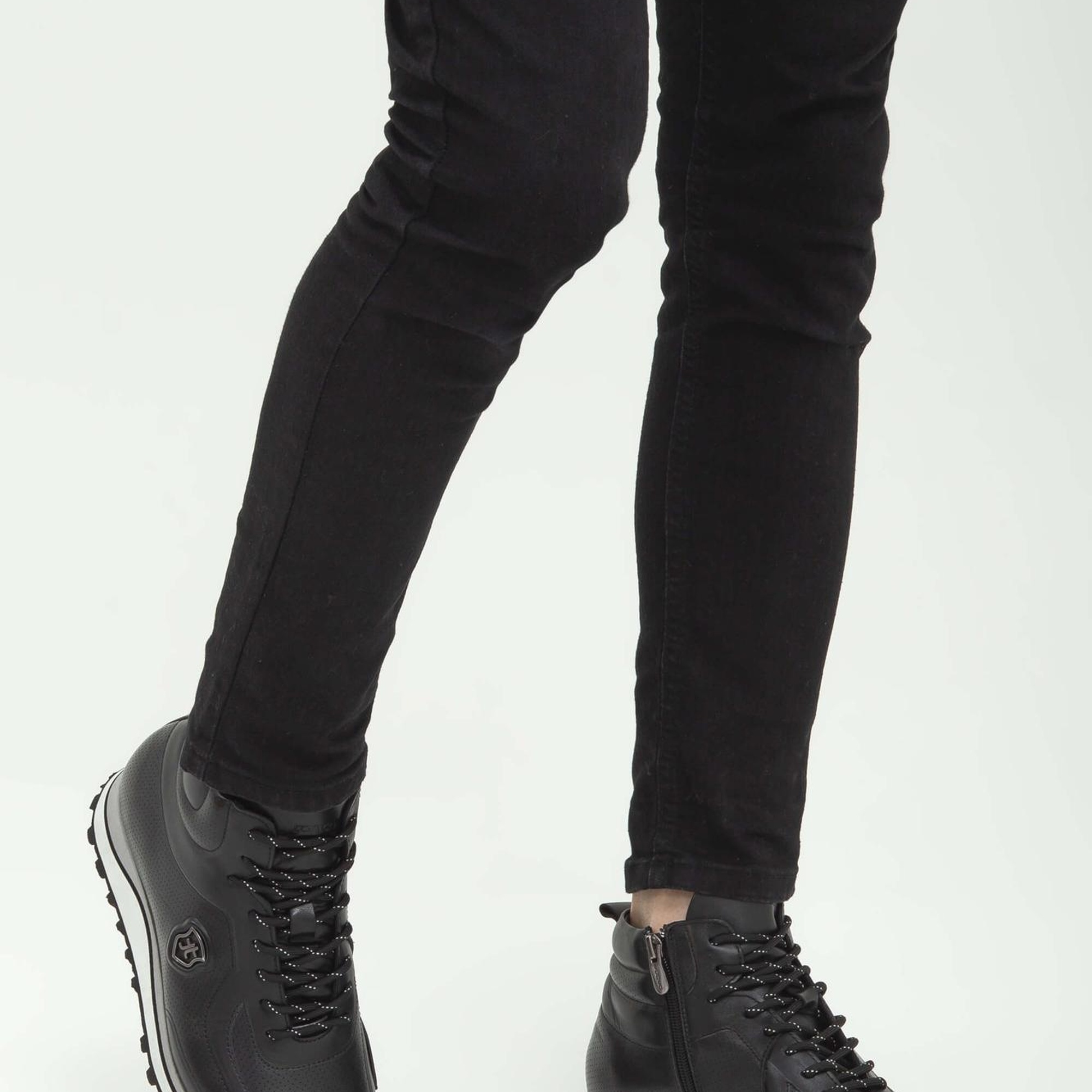 Tamer Tanca Erkek Hakiki Deri Siyah Casual Bot