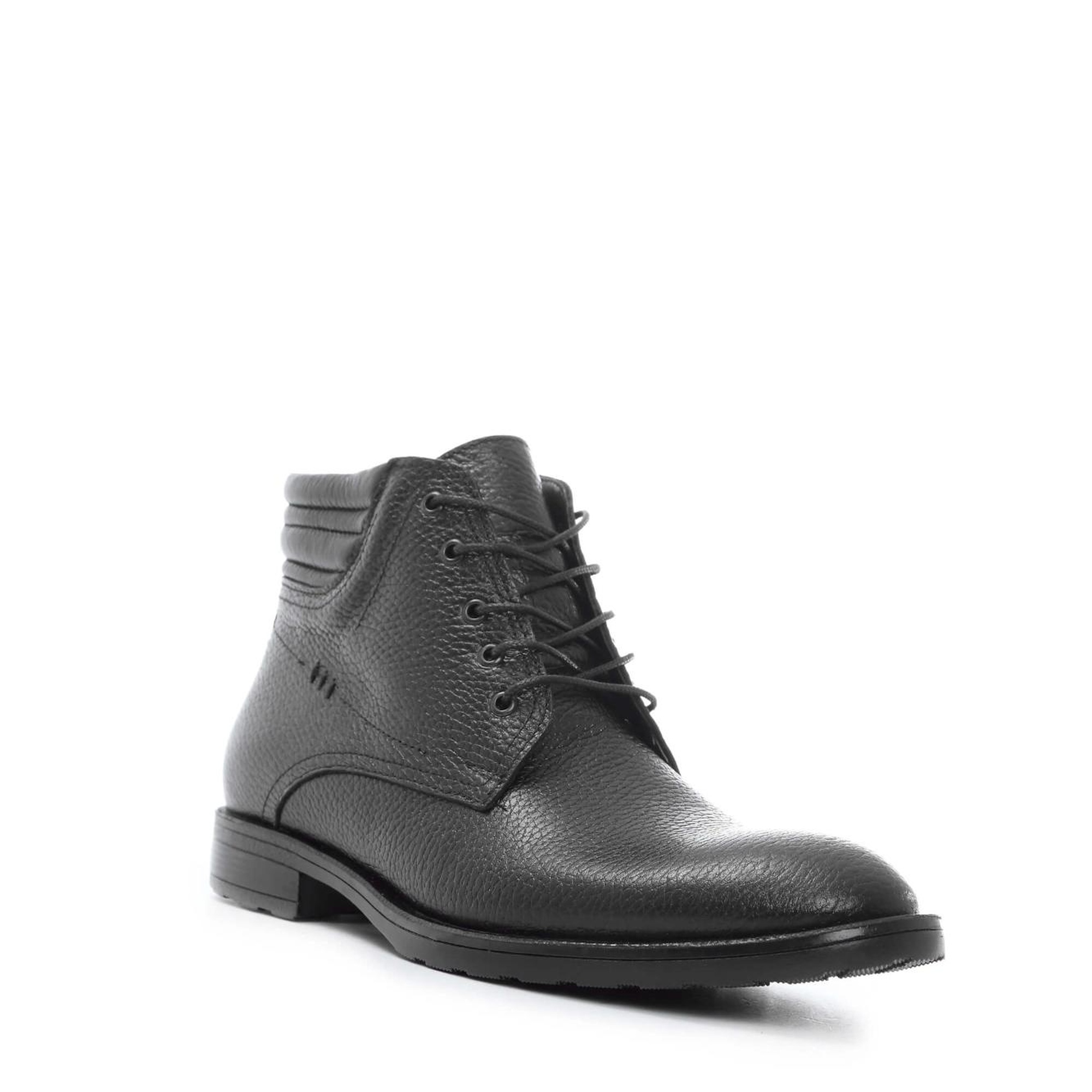 Tamer Tanca Erkek Hakiki Deri Siyah Floter Klasik Bot