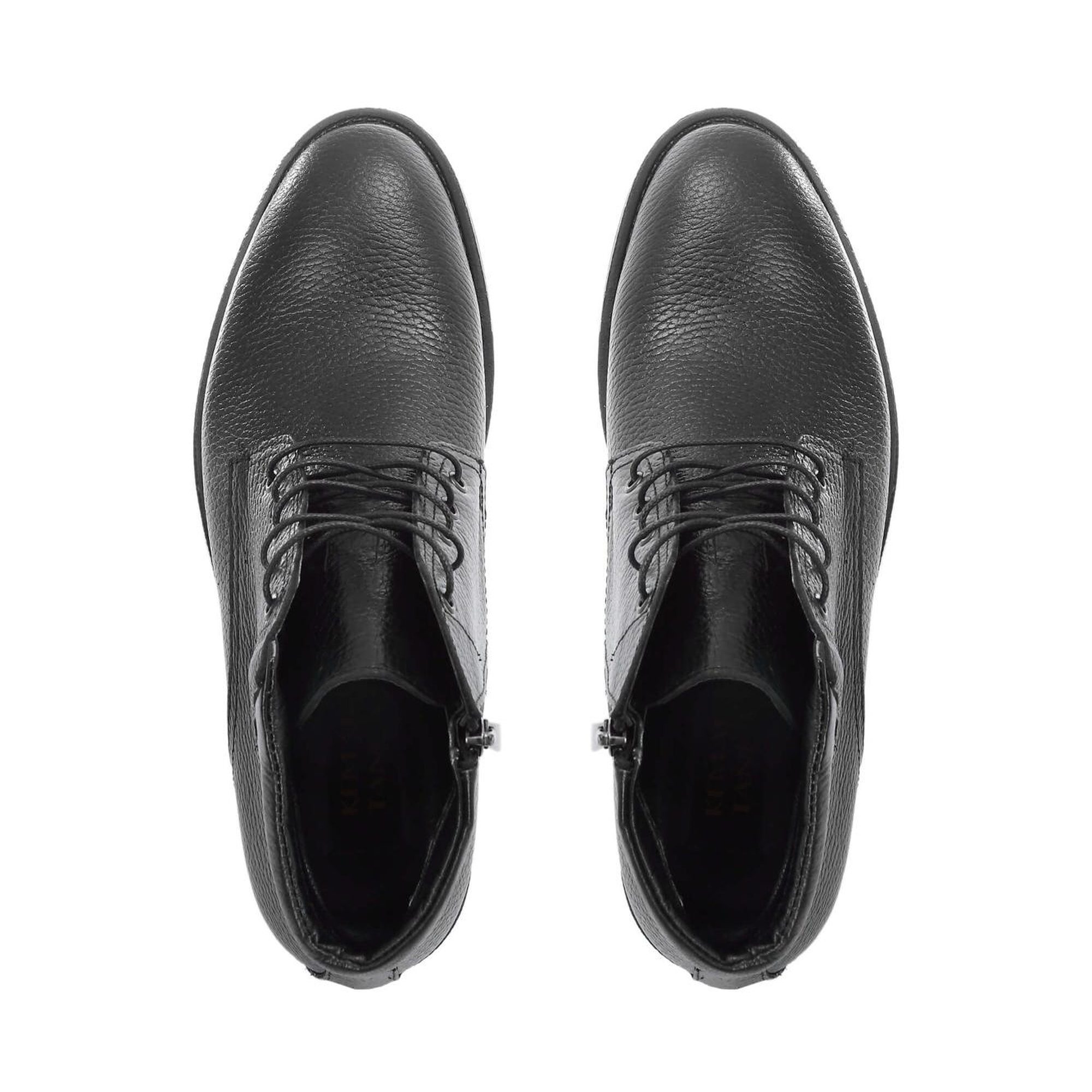 Tamer Tanca Erkek Hakiki Deri Siyah Floter Klasik Bot