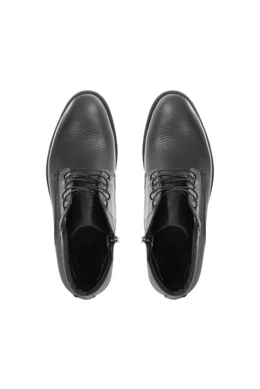  Tamer Tanca Erkek Hakiki Deri Siyah Floter Klasik Bot