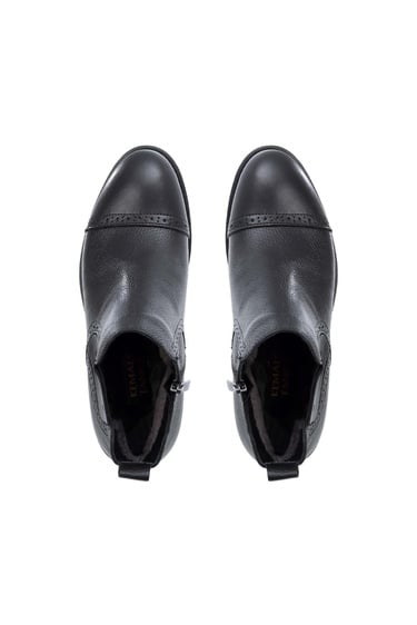  Tamer Tanca Erkek Hakiki Deri Siyah Floter Klasik Bot