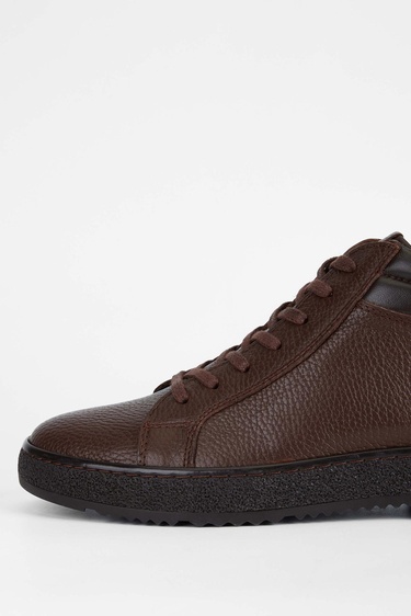  Tamer Tanca Erkek Hakiki Deri Kahverengi Casual Bot