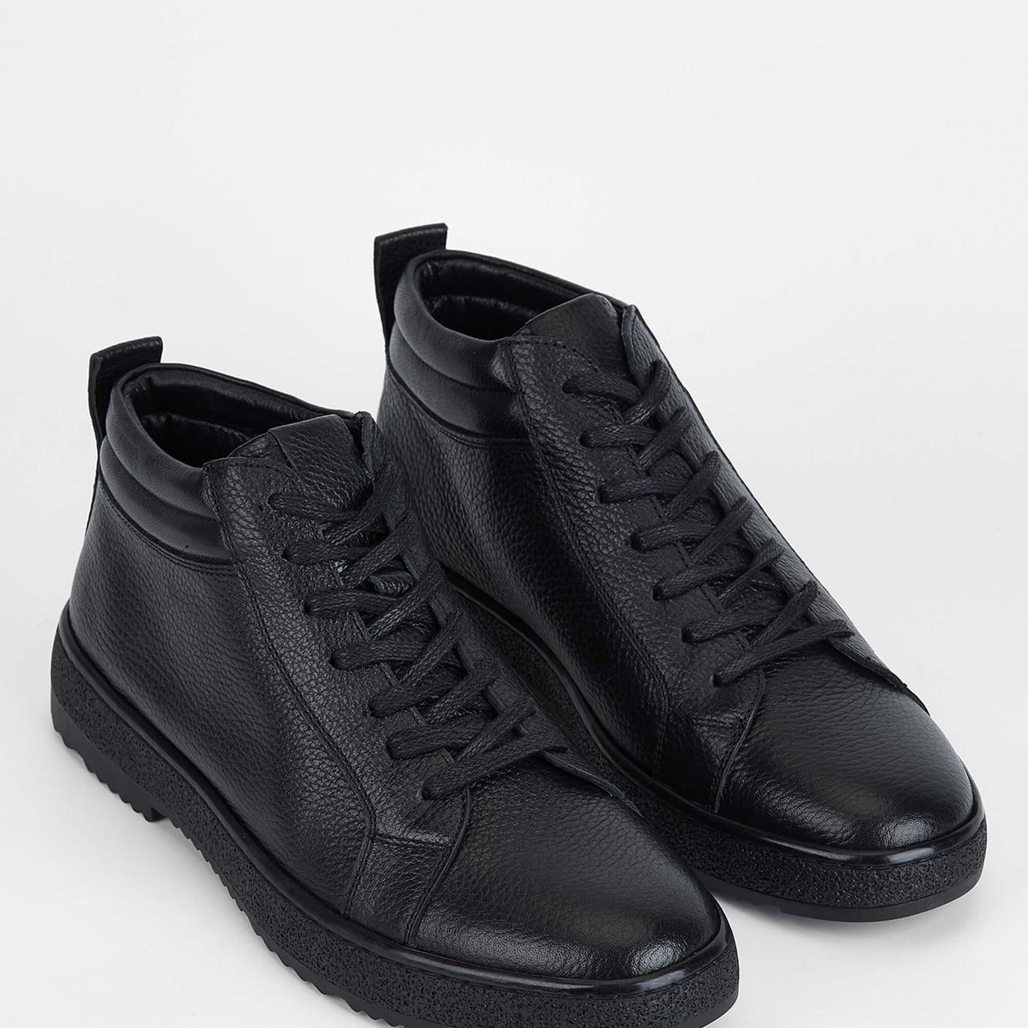 Tamer Tanca Erkek Hakiki Deri Siyah Casual Bot