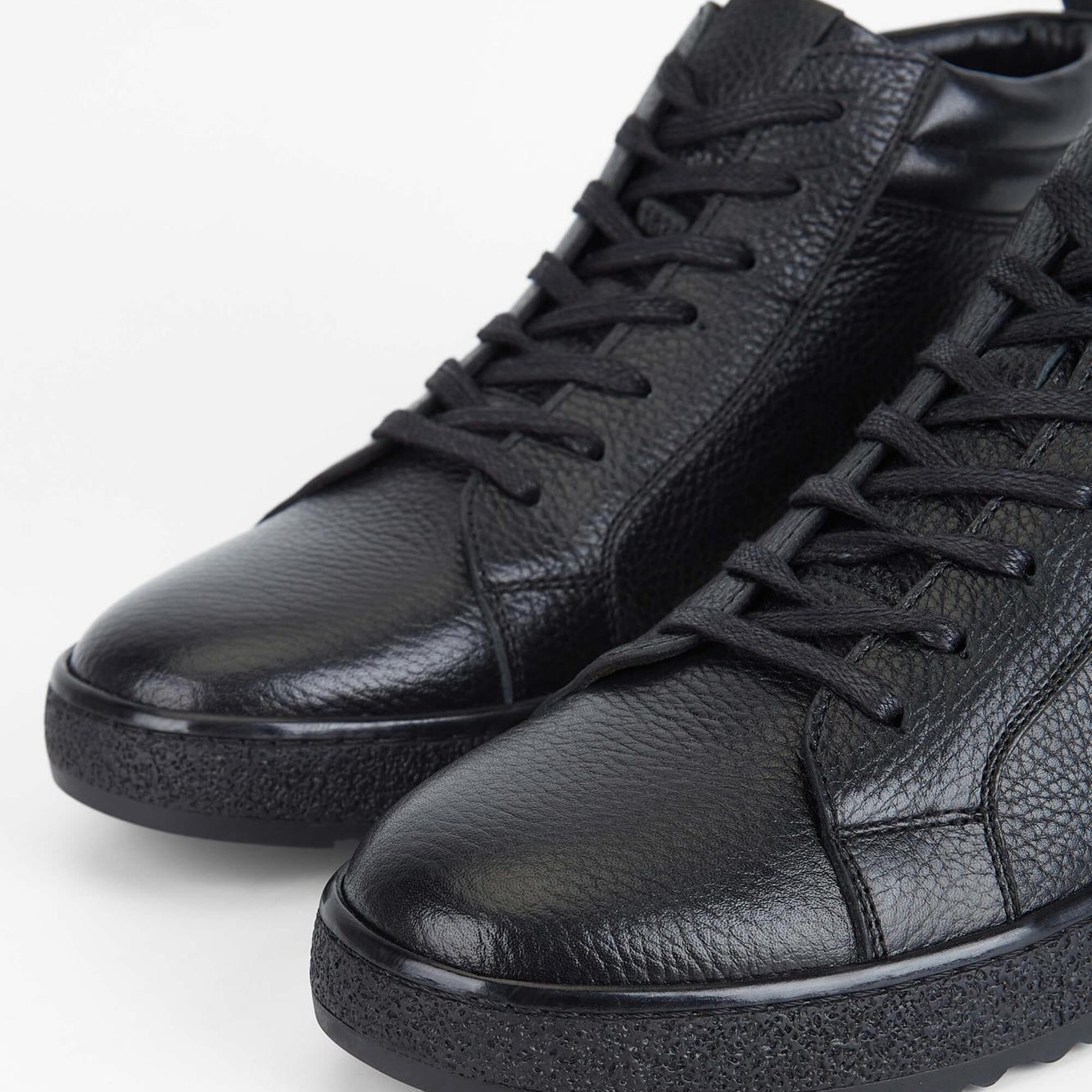 Tamer Tanca Erkek Hakiki Deri Siyah Casual Bot