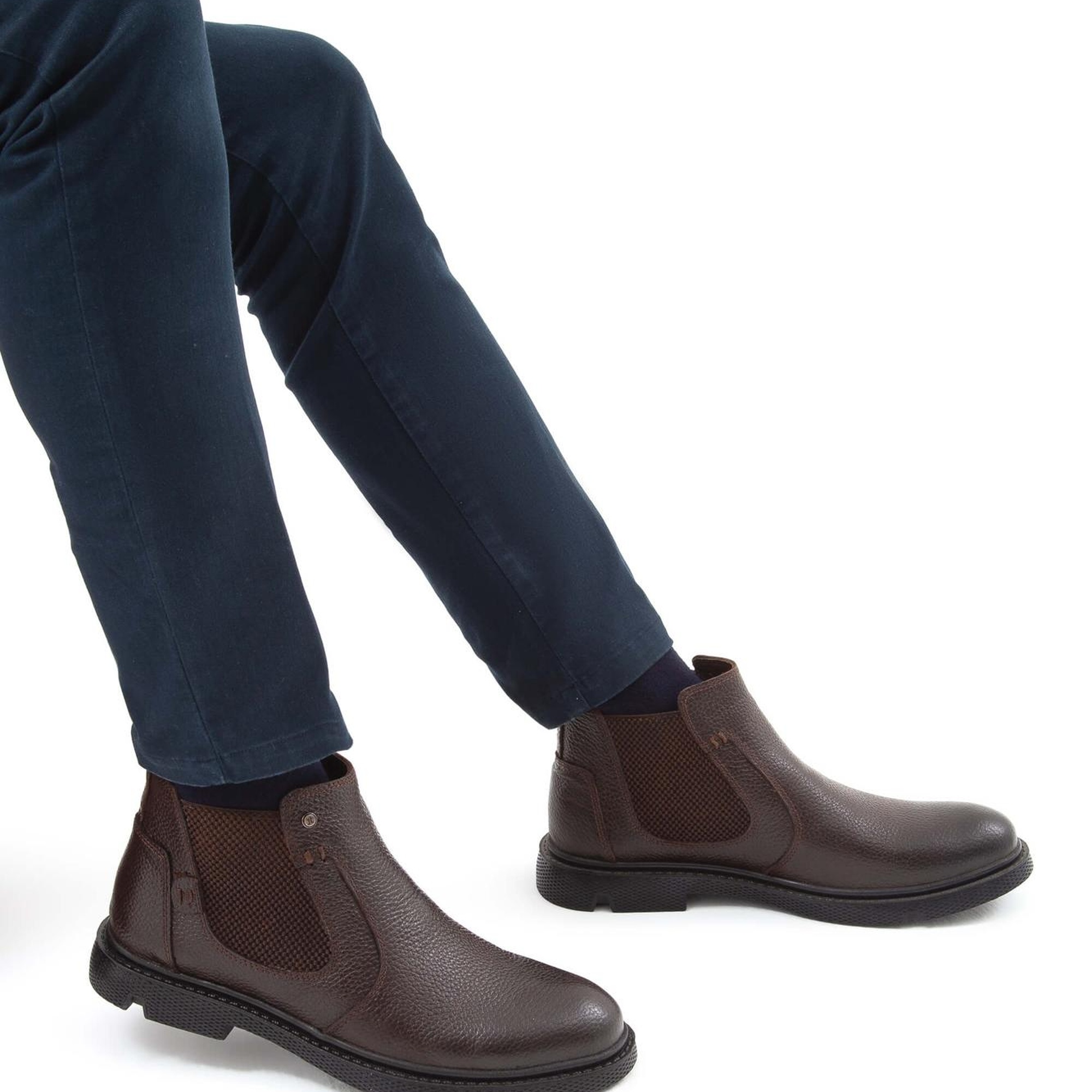 Tamer Tanca Erkek Hakiki Deri Kahverengi Klasik Bot