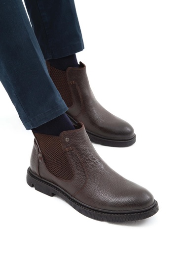  Tamer Tanca Erkek Hakiki Deri Kahverengi Klasik Bot