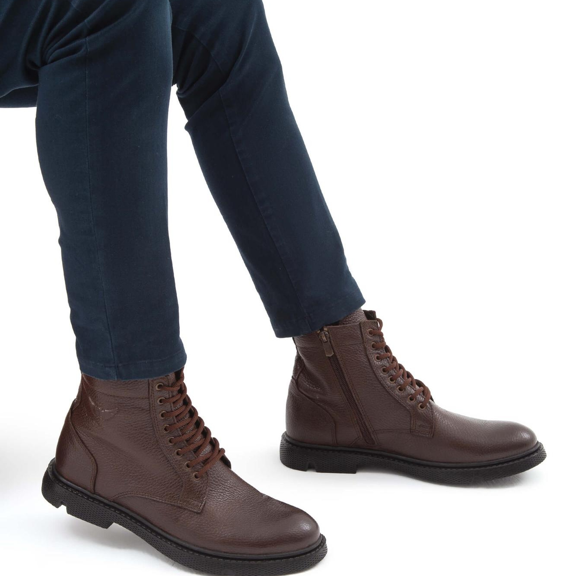 Tamer Tanca Erkek Hakiki Deri Kahverengi Klasik Bot