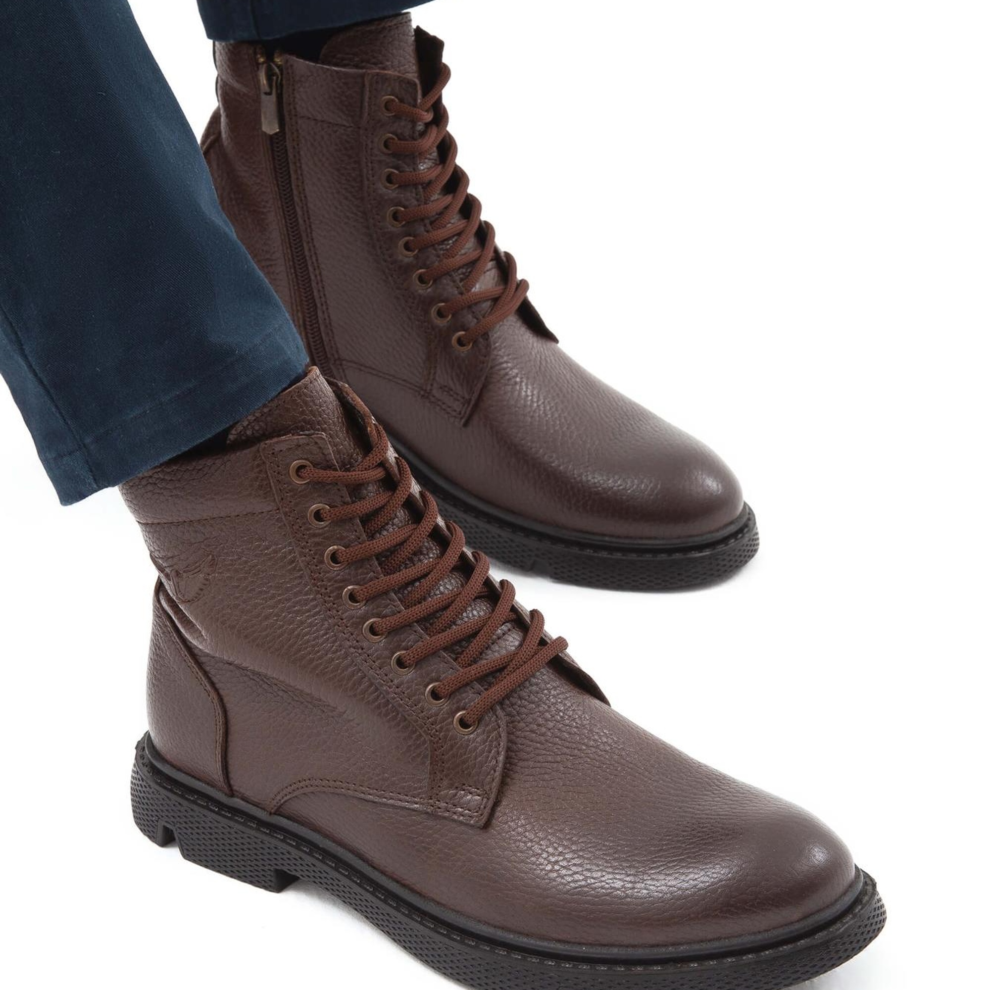 Tamer Tanca Erkek Hakiki Deri Kahverengi Klasik Bot