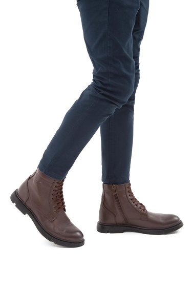  Tamer Tanca Erkek Hakiki Deri Kahverengi Klasik Bot