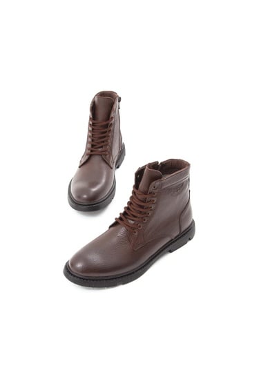  Tamer Tanca Erkek Hakiki Deri Kahverengi Klasik Bot