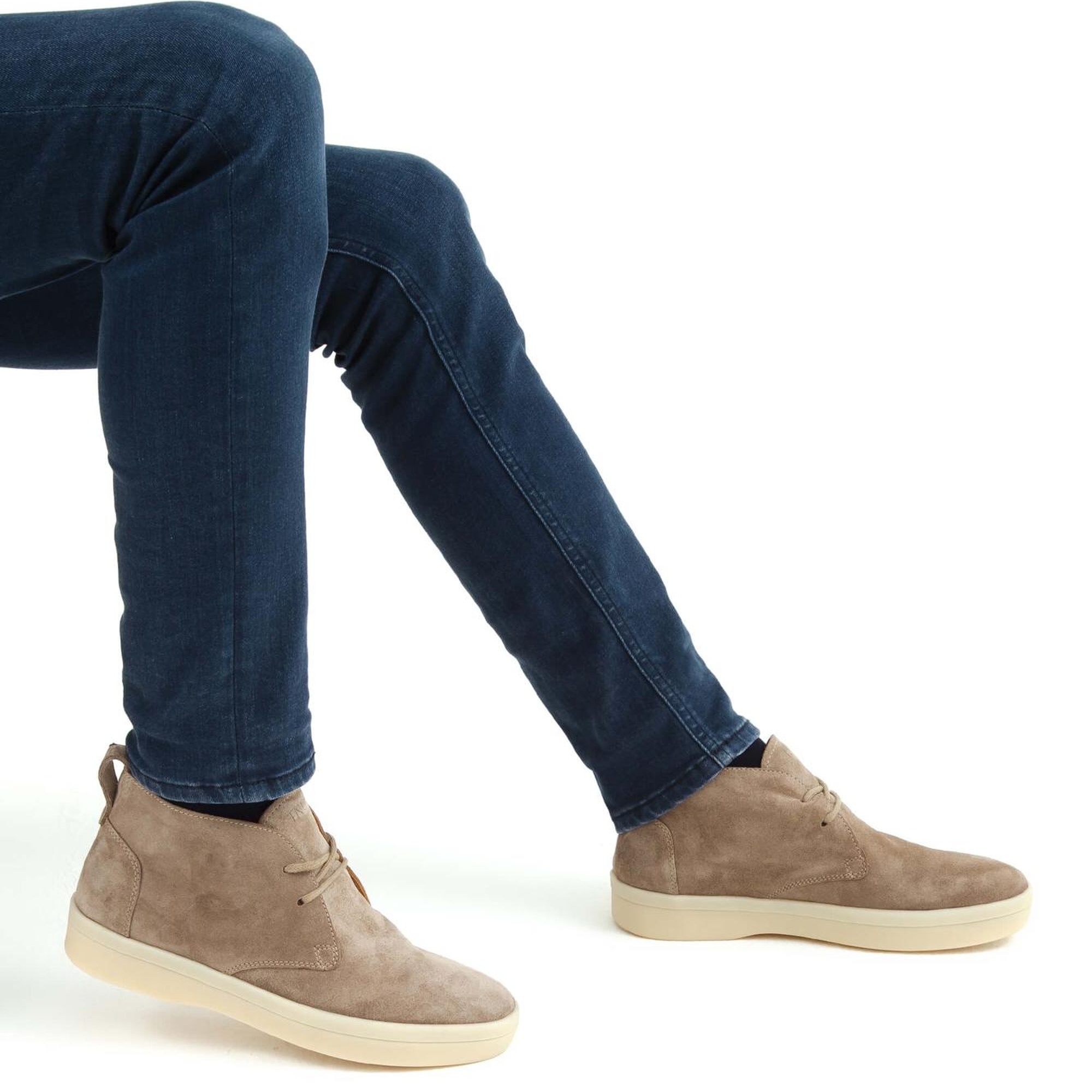 Tamer Tanca Erkek Hakiki Deri Bej Casual Bot