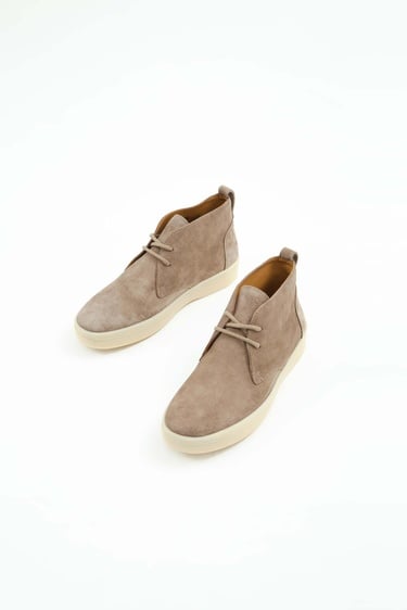  Tamer Tanca Erkek Hakiki Deri Bej Casual Bot