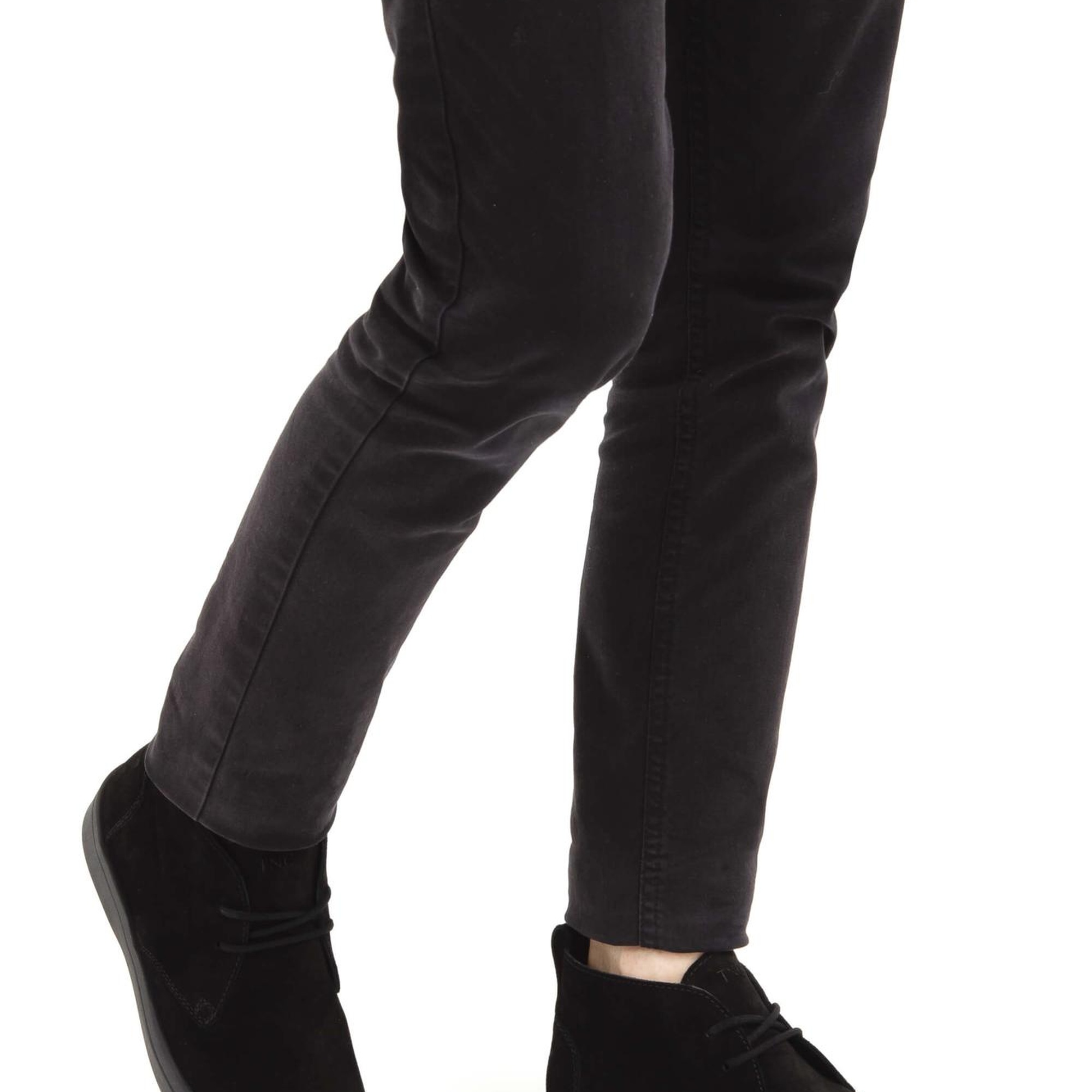 Tamer Tanca Erkek Hakiki Deri Siyah Süet Casual Bot