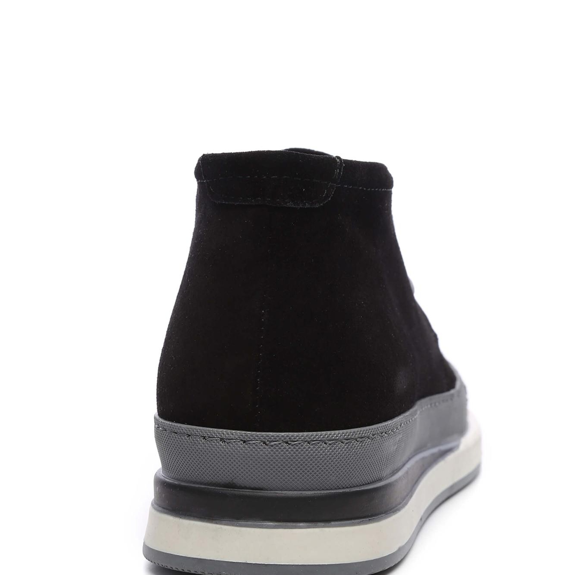 Tamer Tanca Erkek Hakiki Deri Siyah Süet Casual Bot