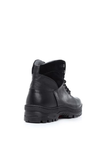  Tamer Tanca Erkek Hakiki Deri Siyah Casual Bot