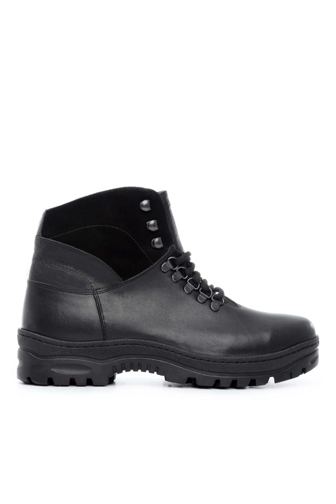  Tamer Tanca Erkek Hakiki Deri Siyah Casual Bot