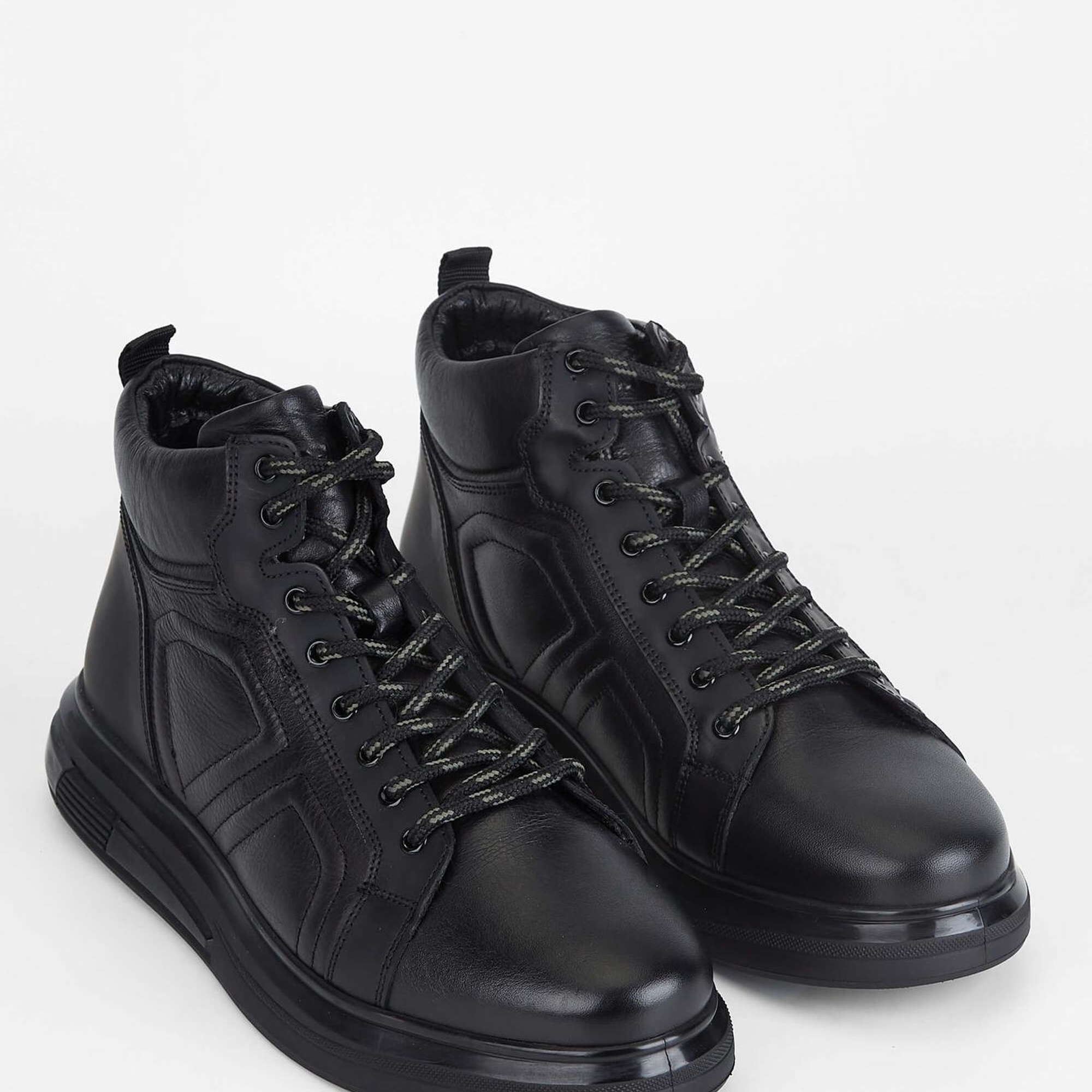 Tamer Tanca Erkek Hakiki Deri Siyah Casual Bot