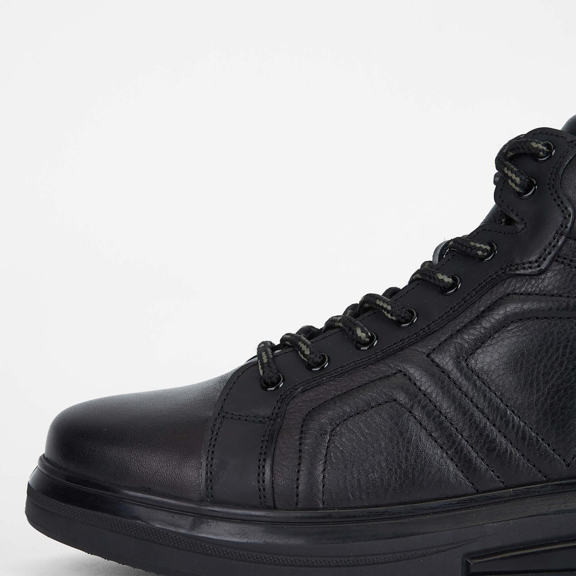 Tamer Tanca Erkek Hakiki Deri Siyah Casual Bot