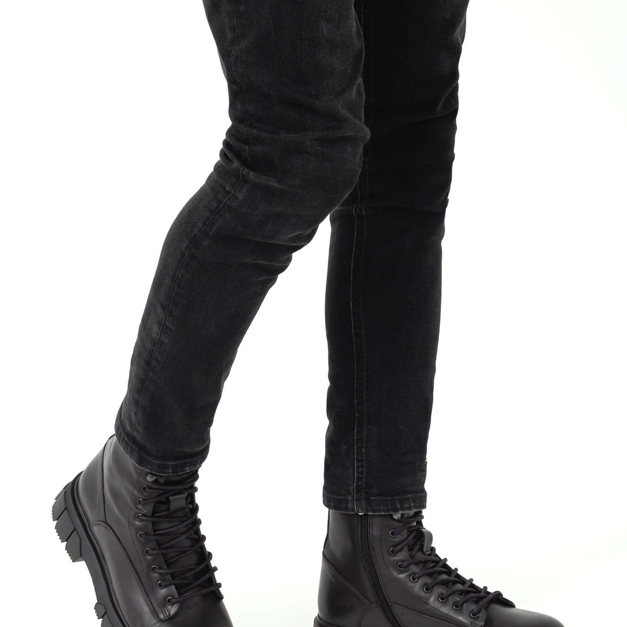 Tamer Tanca Erkek Hakiki Deri Siyah Casual Bot