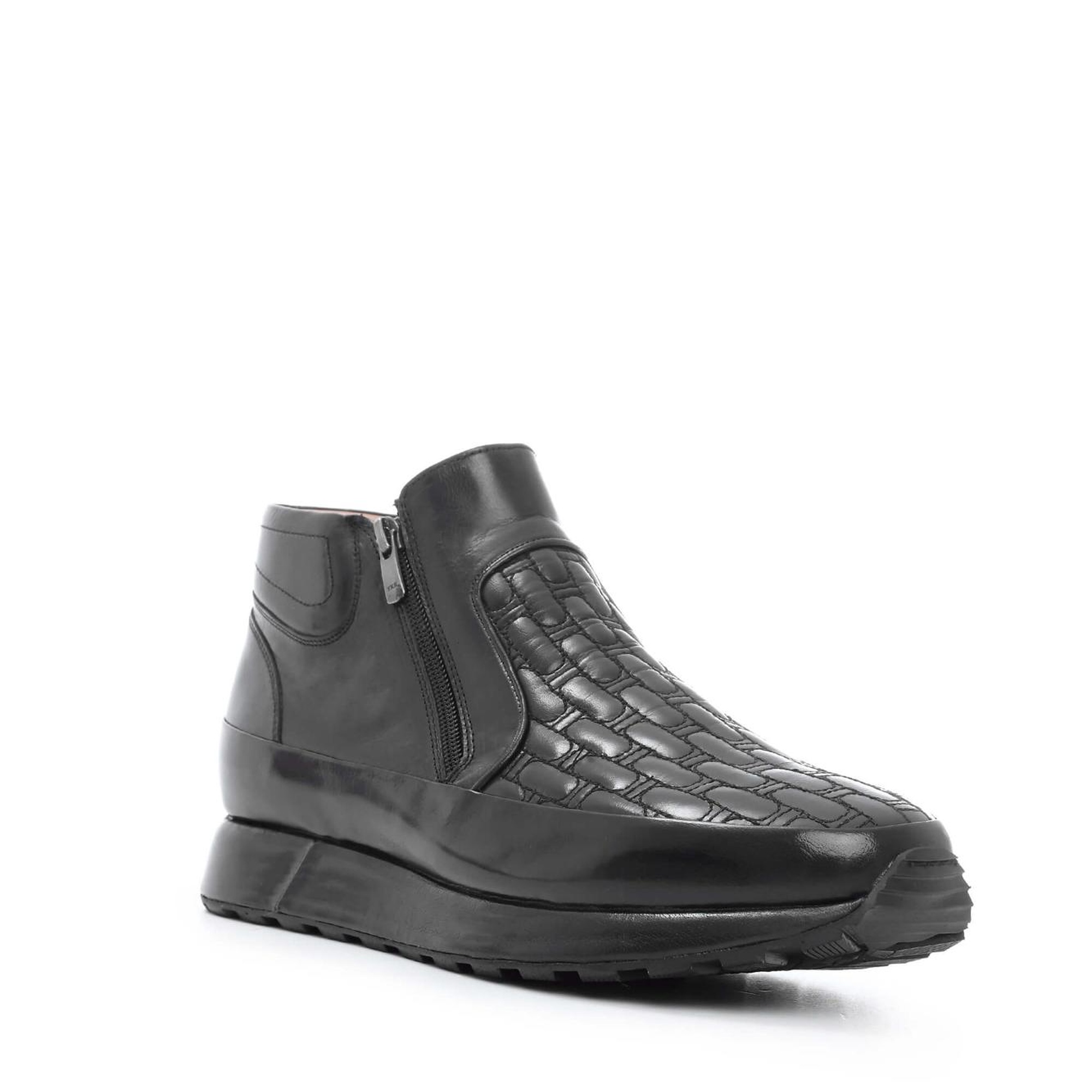 Tamer Tanca Erkek Hakiki Deri Siyah Klasik Bot