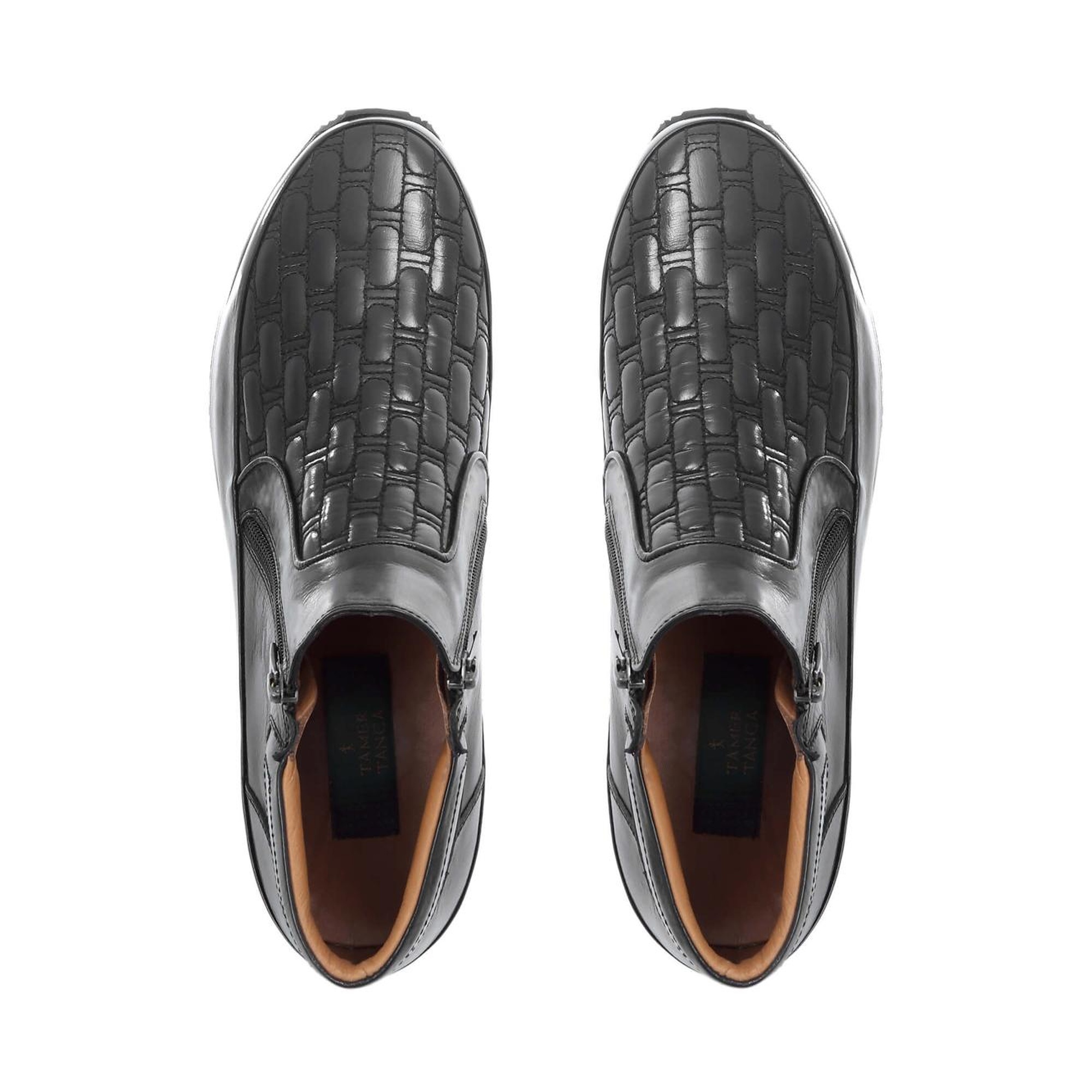 Tamer Tanca Erkek Hakiki Deri Siyah Klasik Bot