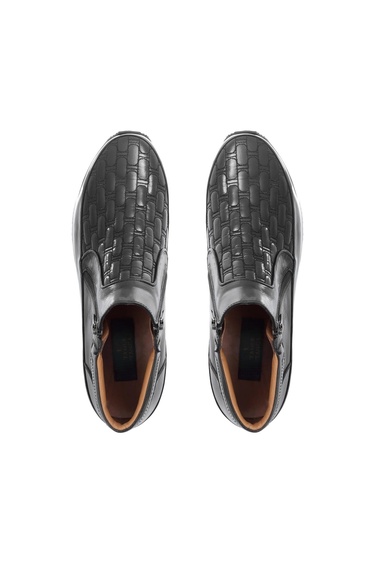  Tamer Tanca Erkek Hakiki Deri Siyah Klasik Bot