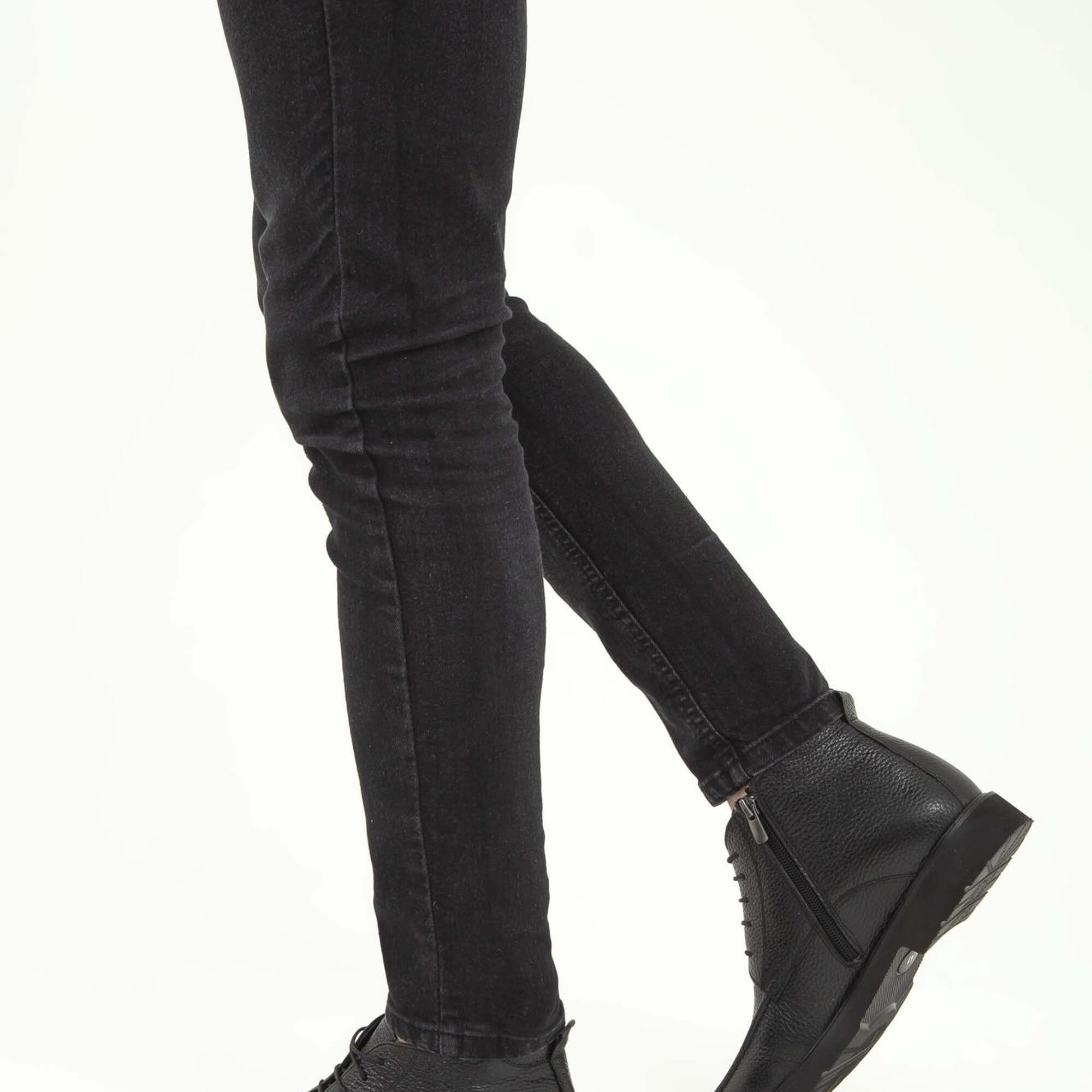 Tamer Tanca Erkek Hakiki Deri Siyah Klasik Bot