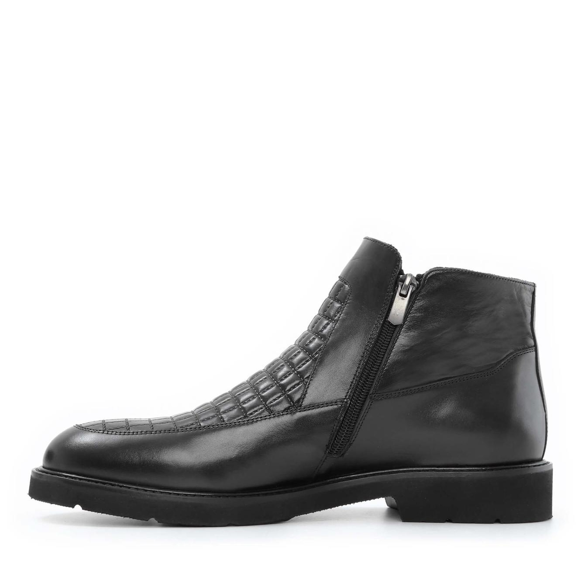 Tamer Tanca Erkek Hakiki Deri Siyah Klasik Bot