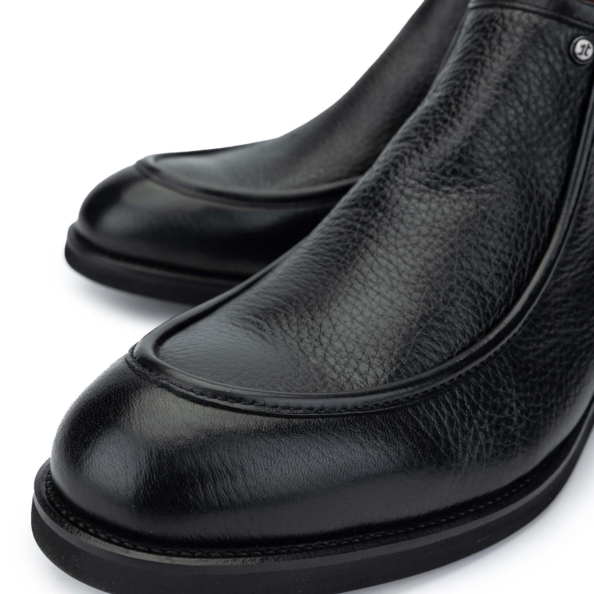 Tamer Tanca Erkek Hakiki Deri Siyah Bot Ayakkabı