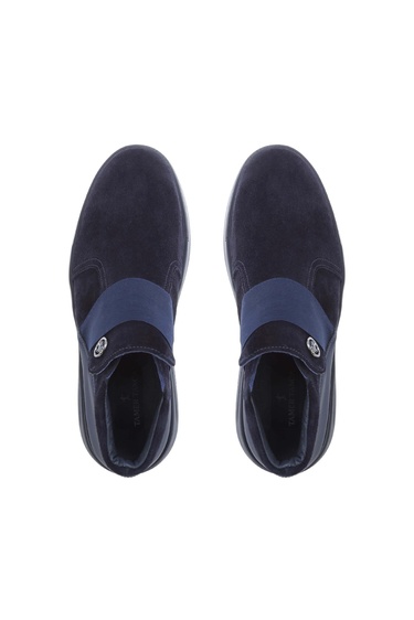  Tamer Tanca Erkek Hakiki Deri Lacivert Süet Casual Bot