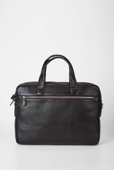  Tamer Tanca Erkek Hakiki Deri Kahverengi Evrak Çantası