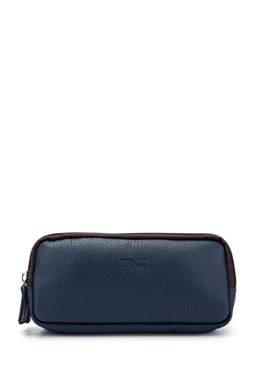  Tamer Tanca Erkek Hakiki Deri Lacivert El Çantası